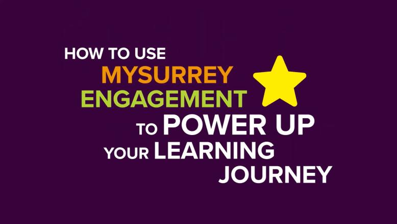 How to use MySurrey Engagement 
