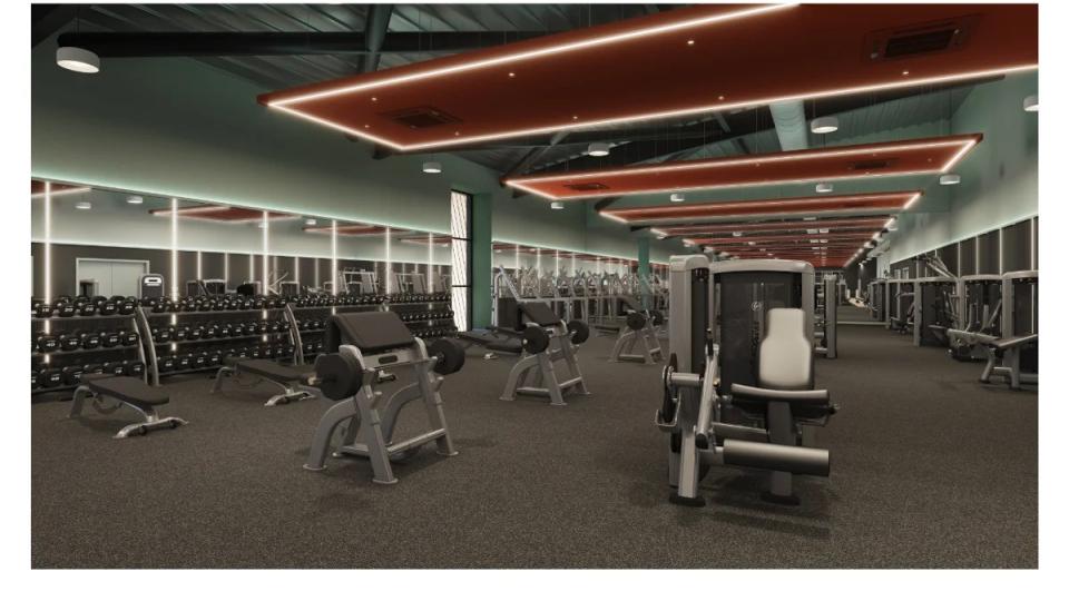 A CGI image of the new Surrey Sports Park gym