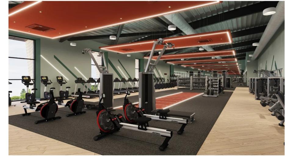 A CGI image of the new Surrey Sports Park gym