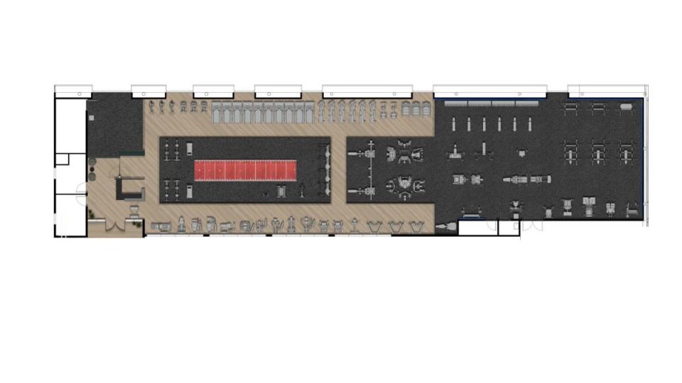 A CGI image of the new Surrey Sports Park gym